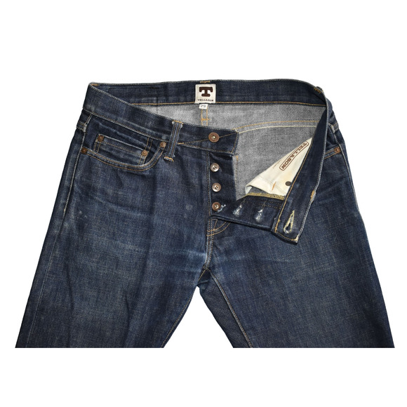 B0 Auth TELLASON Limited Ed White Oak Cone Denim Selvedge Skinny Jeans Size 29 - Picture 3 of 7